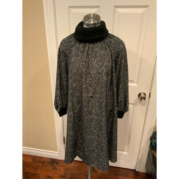 Corey Lynn Calter Anthropologie Gray Splatter Print Turtleneck Dress, Size XXS - Picture 1 of 6